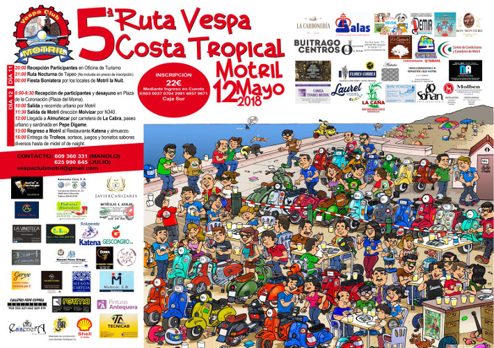 La V Ruta Vespa Costa Tropical visita este sábado Almuñécar